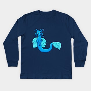 Aqua Sea Dragon Kids Long Sleeve T-Shirt